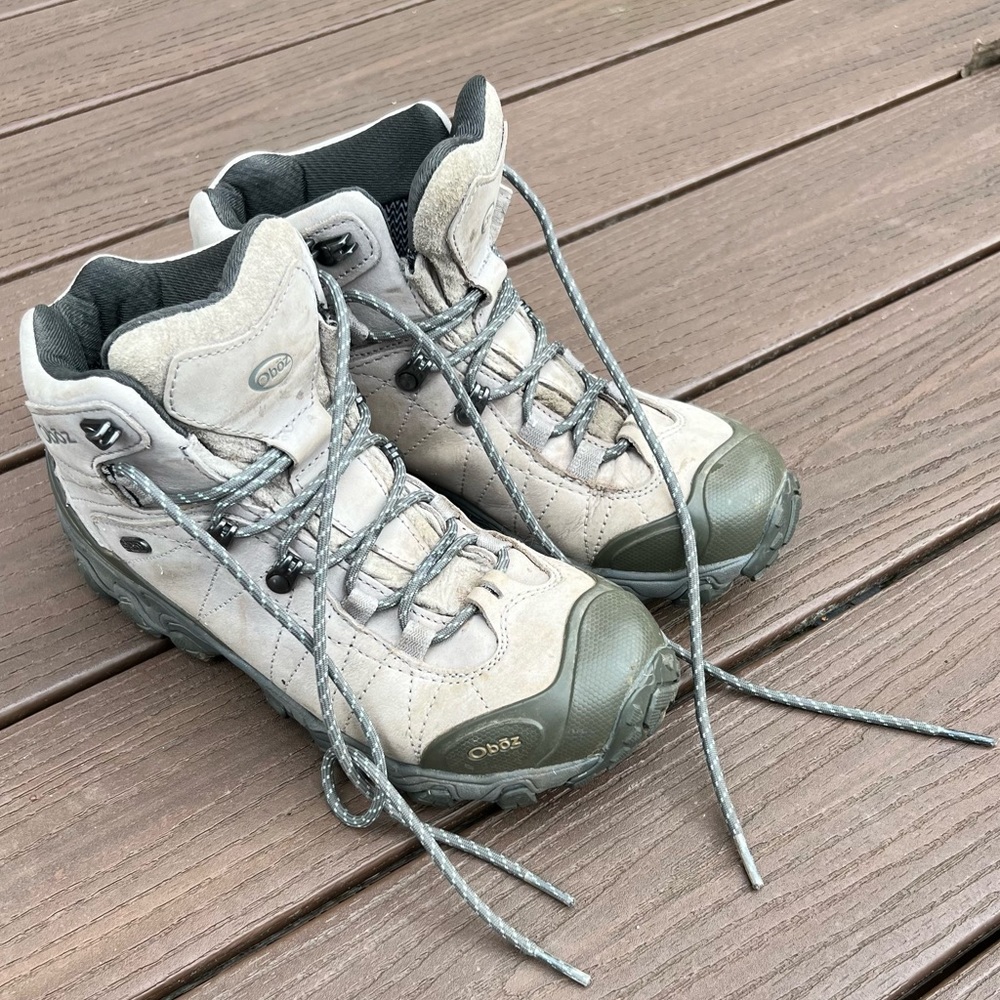 Oboz Bridger mid hiking boot size 8.5 forest gray